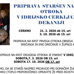 PRIPRAVA STARŠEV NA KRST OTROKA PRIPRAVA STARŠEV NA KRST OTROKA